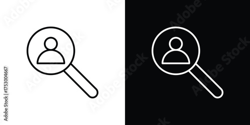 Hiring icon symbols in black illustrations set