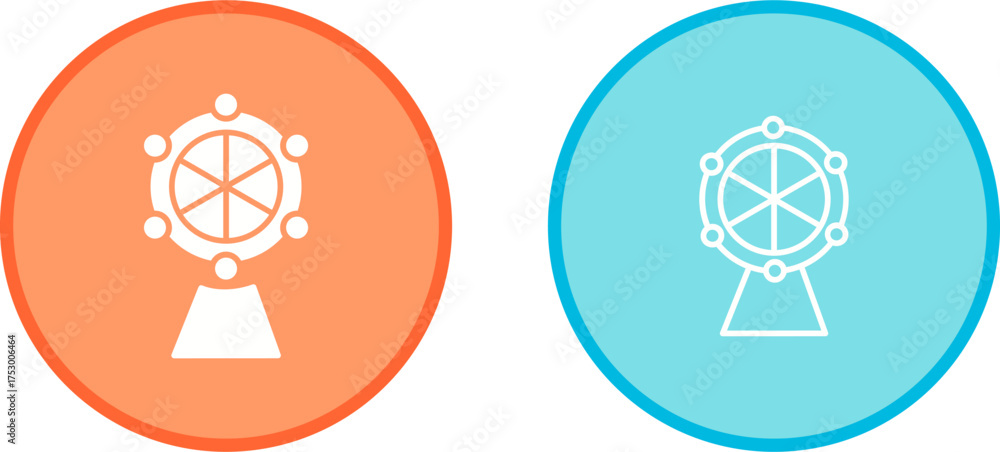 Fototapeta premium Ferris Wheel Vector Icon