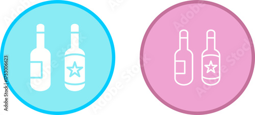 Beer Bottles Vector Icon