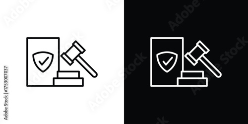 Code of conduct icon symbols in black illustrations set