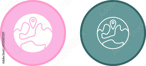 Locate on Earth Vector Icon
