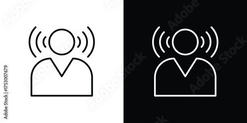 Brand awareness icon symbols in black illustrations set