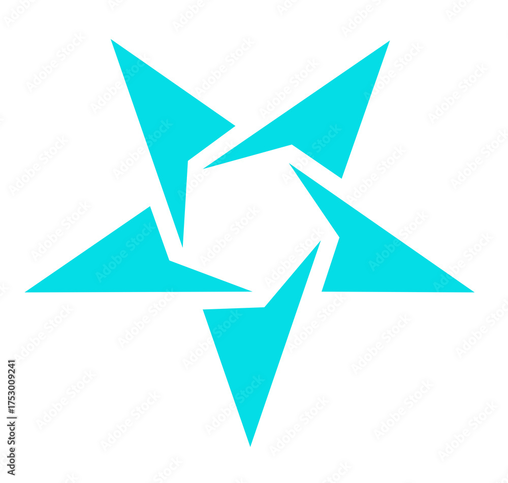 Fototapeta premium light blue star icon isolated on white background