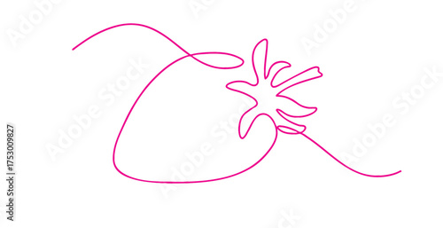 Line art strawberry