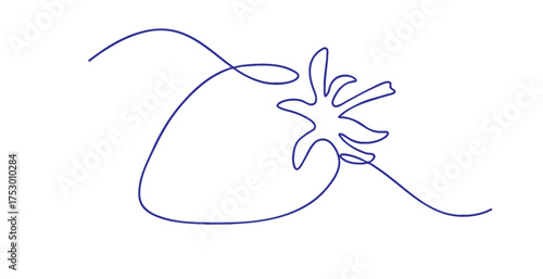 Line art strawberry