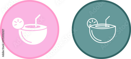 Coconut Drink Vector Icon