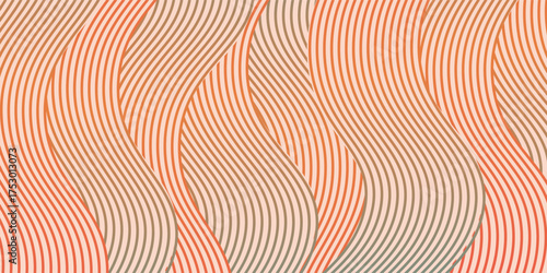 Abstract autumn design with colorful waves. Modern seasonal template in trendy geometric style background for autumn corporate identity