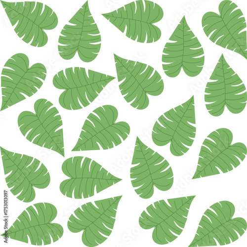 A vibrant green leaf with bold veins, exuding freshness and tranquility. Perfect for designs that evoke a natural, calm, and refreshing atmosphere.