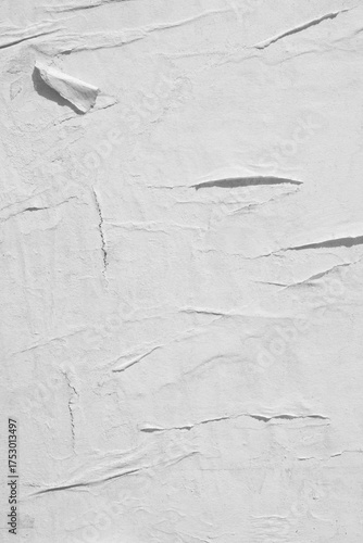 Old ripped torn blank black and white fly posters textures backgrounds grunge creased crumpled paper vintage collage placards empty space for text