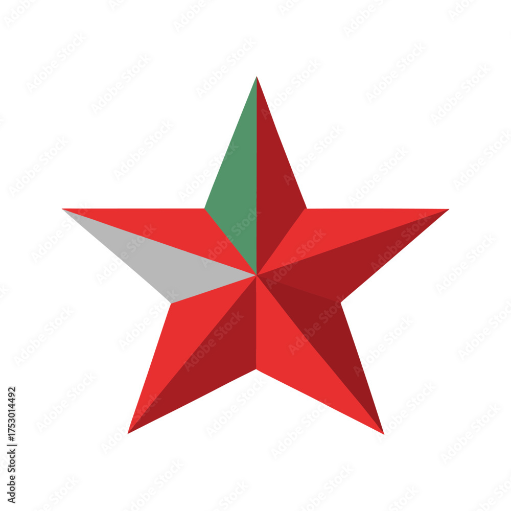 Obraz premium Christmas star made of folded paper cranes origam