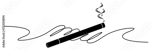 Line art for world no smoking day