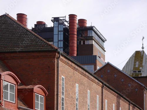 Low angle view of brick building