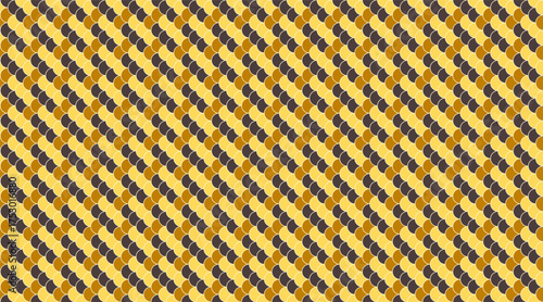 Abstract geometric textile pattern.  Elegant, repeating design of mustard yellow and dark gray interlocking shapes, ideal for website backgrounds, fashion, or packaging design.
