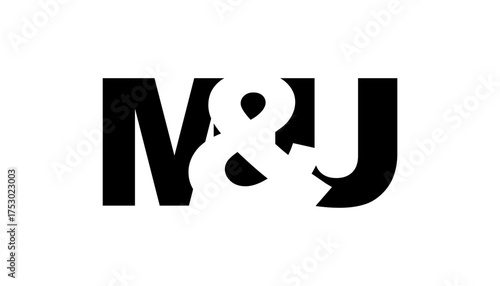 MU logo design in bold style. Black white identity symbol. Modern typography emblem. Corporate branding icon.