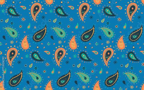 Summer textile by design custom. Orient flourish by symmetry botany. Swirl surface on color image intricate.
