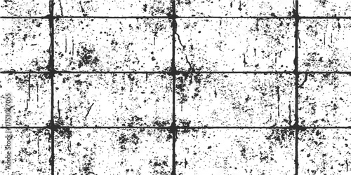 An aged, dirty grunge metal wall pattern with a rough texture, perfect for a vintage border design illustration