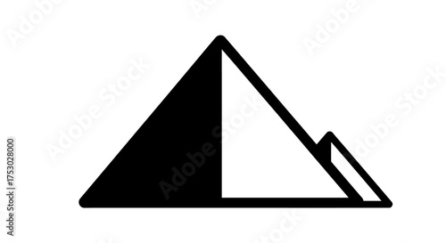 Mountain Icon Minimalist Peak Symbol for Adventure and Outdoors