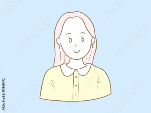 女性　イラスト　素材　挿絵
