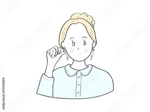 女性　イラスト　素材　挿絵