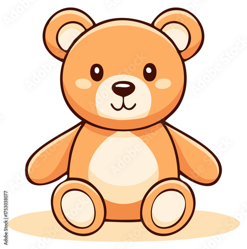 Cute Cartoon Teddy Bear Illustration