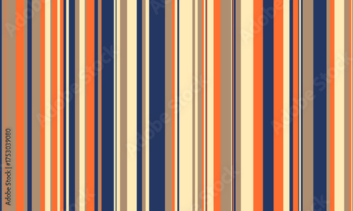 Vibrant vertical stripes in warm earth tones and cool navy create a timeless, versatile pattern. Ideal for textile design, website backgrounds, or any project needing a modern yet classic aesthetic.