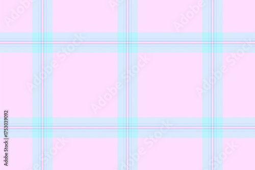 Pastel plaid pattern. Soft pink background with delicate blue and white intersecting lines forming a check. Ideal for backgrounds, textiles, or design projects.