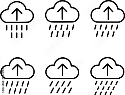 cloud upload with rain vector illustration