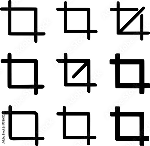image crop frame icon vector illustration