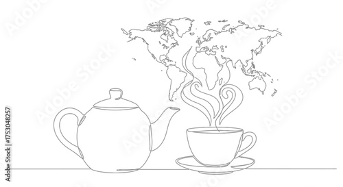 Global inspiration steams from a warm cup of tea, a world of ideas in every sip.