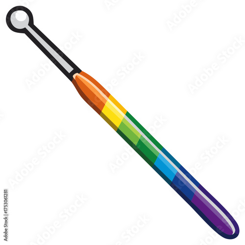 Rainbow Swab Stick for Medical or Personal Care Needs in Colorful Pride Flag Colors