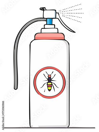 Insecticide Spray Bottle Ant Illustration Pest Control Extermination Prevention