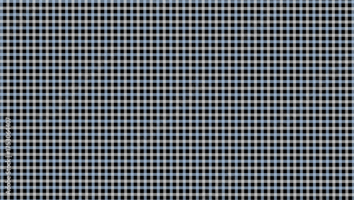 Blue, beige and black plaid fabric texture background. Seamless pattern checkered wallpaper.	