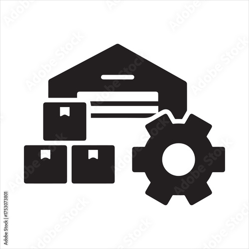 Warehouse and supply management icons