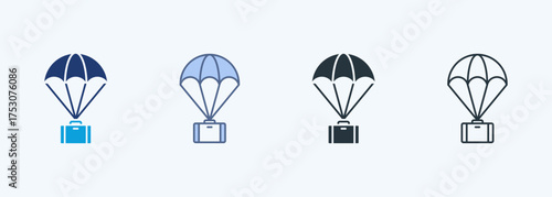 Parachute Multiple Style Icon Collection