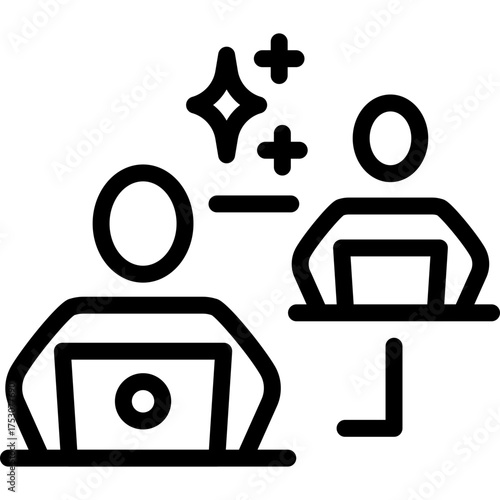 Workspace with AI design and image generation icon. Artificial intelligence creative process, digital art, and graphic creation concept