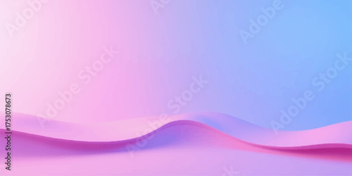 Soft pastel gradient background with gentle wavy lines in pink and blue hues
