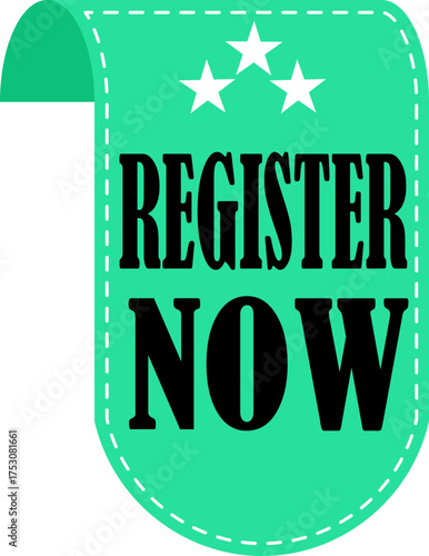 Register Now banner icon. Registration web buttons. Vector buttons for registration in services, blogs, websites. User interface web buttons in flat style for UI, mobile app, web.