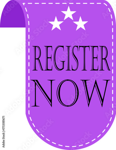 Register Now banner icon. Registration web buttons. Vector buttons for registration in services, blogs, websites. User interface web buttons in flat style for UI, mobile app, web.