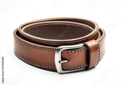 Wallpaper Mural Rolled brown leather belt Torontodigital.ca