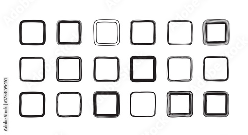 Abstract design element simple black shape on a white background