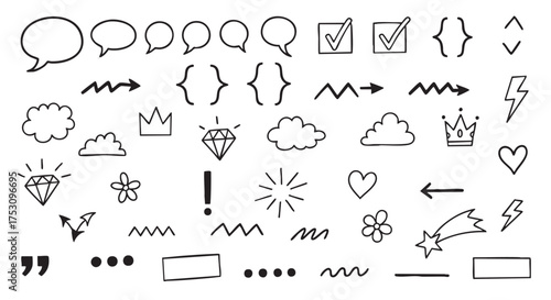Black quotation marks on white background representing speech or dialogue