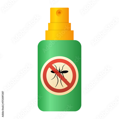 Anti-mosquito spray. Skin protection. Vector illustration