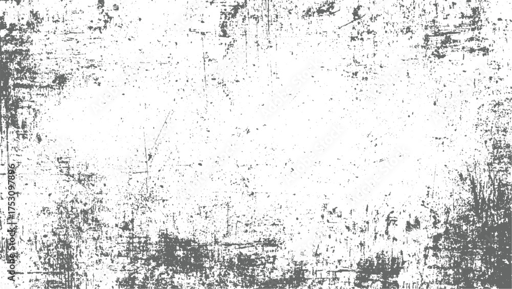 Obraz premium A distressed grunge texture with gray marks and scratches on a white background.