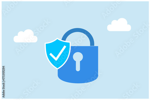 Data protection, safety, encryption, protection, privacy concept.