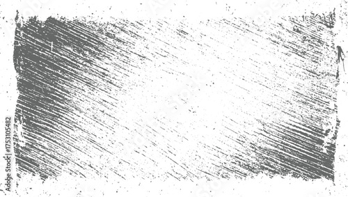 A distressed gray textured overlay with diagonal lines and scattered speckles on a white background.