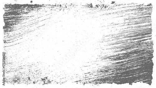 A distressed grayscale background with visible horizontal brush strokes and scattered speckles creating a textured effect.