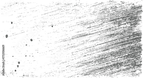 Abstract background with diagonal gray streaks and scattered dark spots on a white surface.