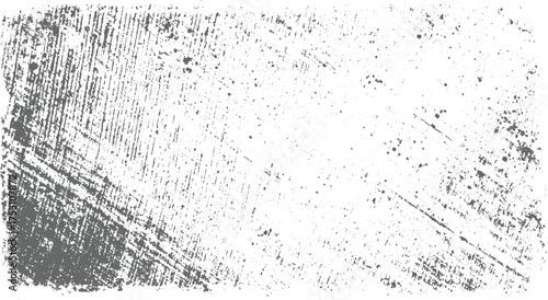 A gray distressed grunge texture with visible scratches and speckles on a white background.