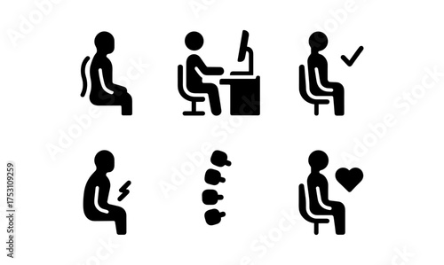 Ergonomic tips for sitting posture and back health with minimalist silhouette design
