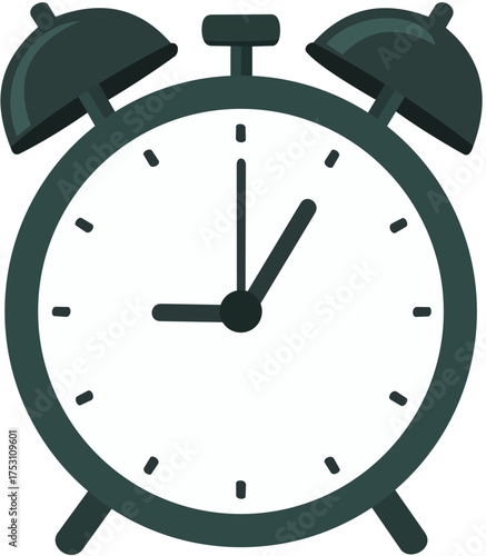 Minimal alarm clock vector illustration